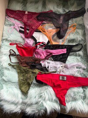 Victoria's Secret & Pink  Set Of 9  Random Lot Underwear Sexy Thong Panty NEW w